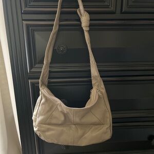 Tan HOBO bag.